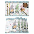 thumbnail image 1 of Easter Placemats Set of 6, Farmhouse Gnomes Flowers Rabbit Eggs Check Wooden Placemats for Dining Table, Place Mats for Kitchen Tabletop, Waterproof Wipeable Dining Table Mats Set, 1 of 9