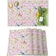 thumbnail image 1 of Easter Placemats Set of 6, Rabbit Bunny Placemat for Dining Table Decorations, Flowers Easter Eggs Pink Plaid Place Mats, Spring Table Mats for Kitchen Dinner Seasonal Holiday Party Decor, 1 of 5