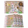 thumbnail image 1 of Easter Placemats Set of 6, Rabbit Colorful Eggs Flowers Plants Wooden Grain Placemats for Dining Table, Place Mats for Kitchen Tabletop, Waterproof Wipeable Dining Table Mats Set, 1 of 9