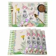 thumbnail image 1 of Easter Placemats Set of 6, Spring Rustic Rabbit Botanical Flowers Eggs Plaid Placemats for Dining Table, Place Mats for Kitchen Tabletop, Waterproof Wipeable Dining Table Mats Set, 1 of 9