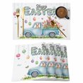 thumbnail image 1 of Easter Placemats Set of 8, Easter Eggs Spring Watercolor Country Bunny Tulip Flower Placemats for Dining Table, Place Mats for Kitchen Tabletop, Waterproof Wipeable Dining Table Mats Set, 1 of 9