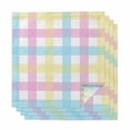 thumbnail image 1 of Easter Plaid Cloth Napkins, Spring Buffalo Plaid Simple Colorful Washable and Reusable Dinner Napkins Set of 4, Table Napkin for Kitchen Party Birthday Wedding Hotel Housewarming 20"x20", 1 of 9