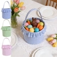 thumbnail image 1 of Easter Plaid Polyester-Cotton Tote Basket - Festive Party Decoration Storage Basket for Candy/Gifts, Durable Reusable Handheld Basket, Easter-Themed Decor for Home/Parties/Egg Hunts, 10*9in, Green, 1 of 7