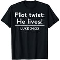 thumbnail image 1 of Easter Plot Twist He Lives Jesus Christian Men T-Shirt, Comfortable Breathable Soft Tee, Men's 100% Cotton T-Shirt 180gsm, 1 of 5