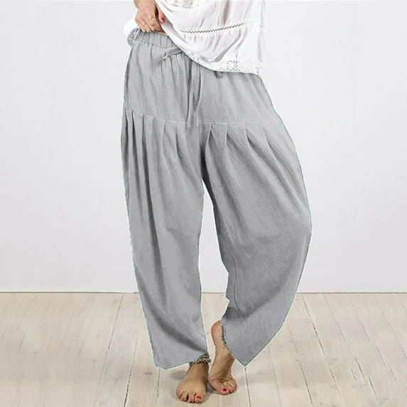 Easter Plus Size Pants- Women's Solid Color Daily Commuting Fashion Casual Radish Pants
