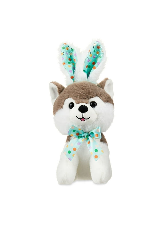 Easter Plush 7-inch Small Pup w/ Ears Grey , for 3 years up, Way To Celebrate