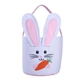thumbnail image 1 of Easter Plush Basket for Egg and Gifts 9" W x 9.25H", Bunny Bag, Rabbit Face with Soft Ears,Pink, 1 of 4