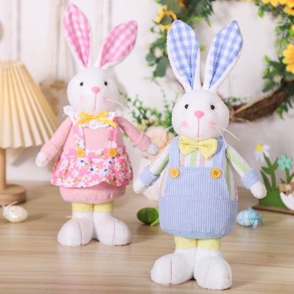 Easter Plush Bunny Stuffed Animal Toy 15.7 inches, Large Super Soft Plush Doll, Gifts for Women, Teachers - Standing Bunny, Student's Gifts, Bunny Dolls Perfect for Easter Decorations