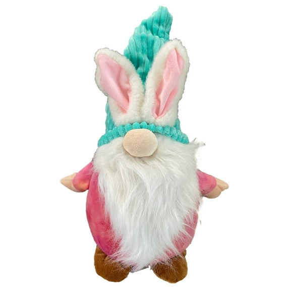 Easter Plush Fuzzy 12" Garden Gnome with Bunny Rabbit Ears Stuffed Animal Pal
