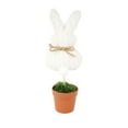 thumbnail image 1 of Easter Plush Rabbit Flowerpot Decor, Spring Home Decorative Item, European American Party Tray Decoration, White, 1 of 8