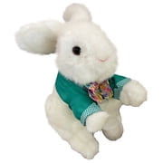 Easter Plush White Cottontail 9" Bunny Rabbit Stuffed Animal Pal with Jacket