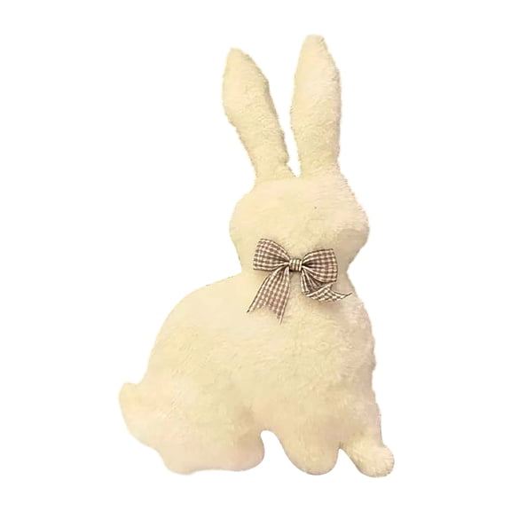 Easter Plush toys, 16 in, Cream Silhouette, Stuffed Animals, Easter Bunny decorations, Rabbit decor for The Home, Brown Bedroom decor, 1 Pc