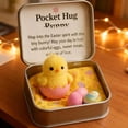thumbnail image 1 of Easter Pocket Hug Box Felt Figurine Set – Mini Bunny, Chick, Lamb & Moai Plush Toys in Tin Case ,  Portable Holiday Gift for Easter Baskets, Kids & Loved Ones, 1 of 5
