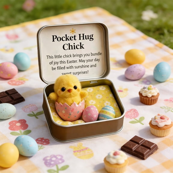 Easter Pocket Hug Box, Plush Bunny Holder, Easter Gift Box, Spring Tabletop Decor, Kids Easter Gift, Holiday Bunny, Party Decoration, Easter Ornament, Spring Accent