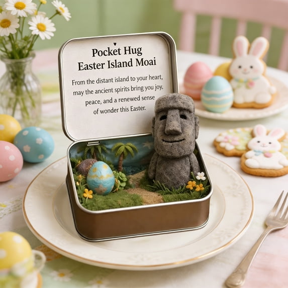 Easter Pocket Hug Box - Small Gift Box for Candy, Notes, and Easter Party Favor, Decorative Container