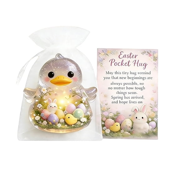 Easter Pocket Hug Token with Prayer Card, Religious Basket Stuffer for Friends Family, Christian Spring Keepsake Comfort Gift for Loved Ones