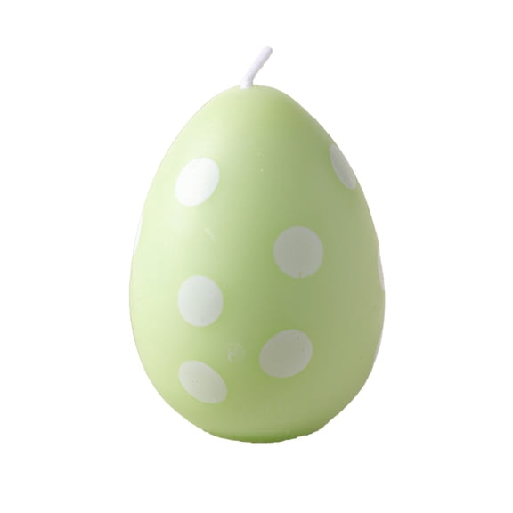 Easter Polka Dot Scented Egg Candle Green Wax Decorative Gift Item for Spring Home Decor Holiday Celebration Table Display Fragrant Centerpiece