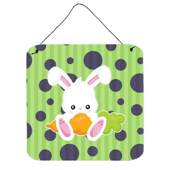Easter Polkadot Rabbit Wall or Door Hanging Prints