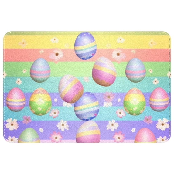 Easter Polyester Non-Slip Machine Washable Bath Rug Indoor Rug Door Carpet