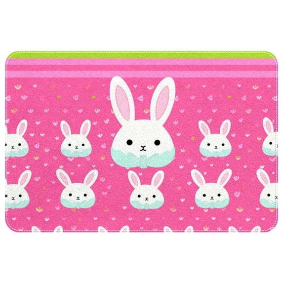 Easter Polyester Non-Slip Machine Washable Indoor Door Area Office Rug
