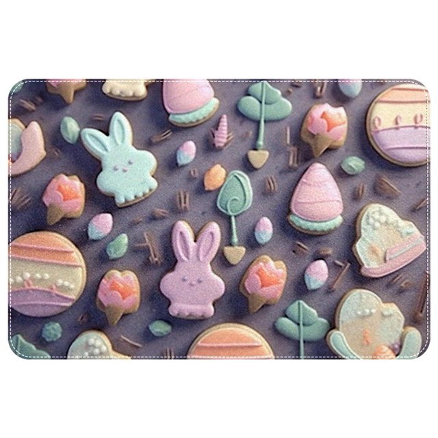 Easter Polyester NonSlip Office Mat & Kitchen Rug, Machine Washable
