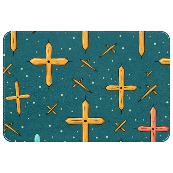 Easter Polyester Outdoor Carpet Game Mat Floor Mats: Non-Slip & Machine Washable