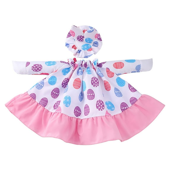 Easter Porch Goose Outfit, Ongmies Rabbit and Eggs Cement Goose Clothes Dress and Hat Costume Set for Easter Spring Holiday Garden Yard Decor