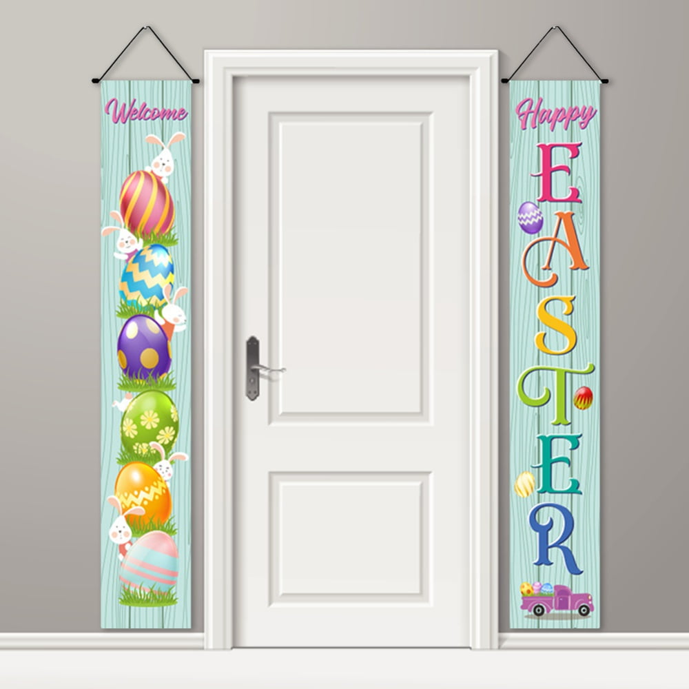 Outdoor Hanging Easter Porch Sign, Welcome Happy Easter Banner, Wall \u0026 Yard  Decoration, Suitable for Indoor/Outdoor Use - Walmart.com, image size:1000x1000