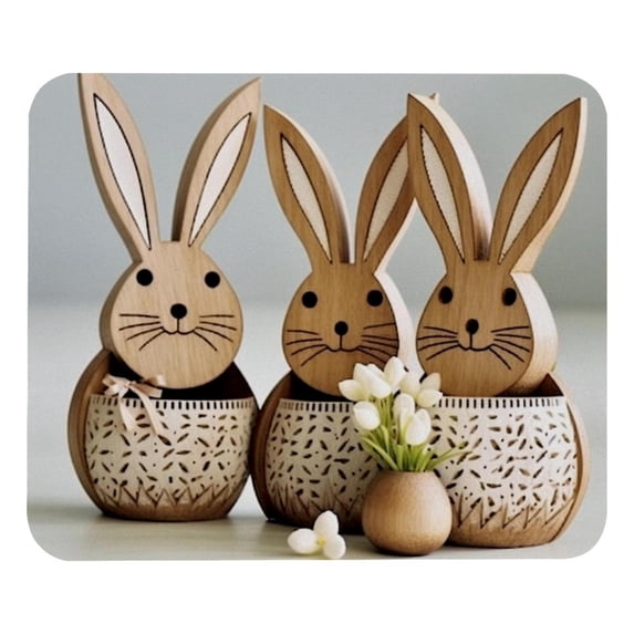 Easter Printed Gaming Mousepad Desk Mat, Non-Slip Rubber Bottom Mouse Mat 8.3x9.8 Inch - Suitable for Office and Gaming