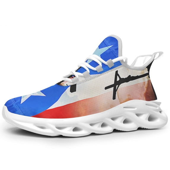 Easter Puerto Rico He Is Risen Shoes Trail Running Shoe Non-Slip Breathable Comfortable Sneakers white Size 11