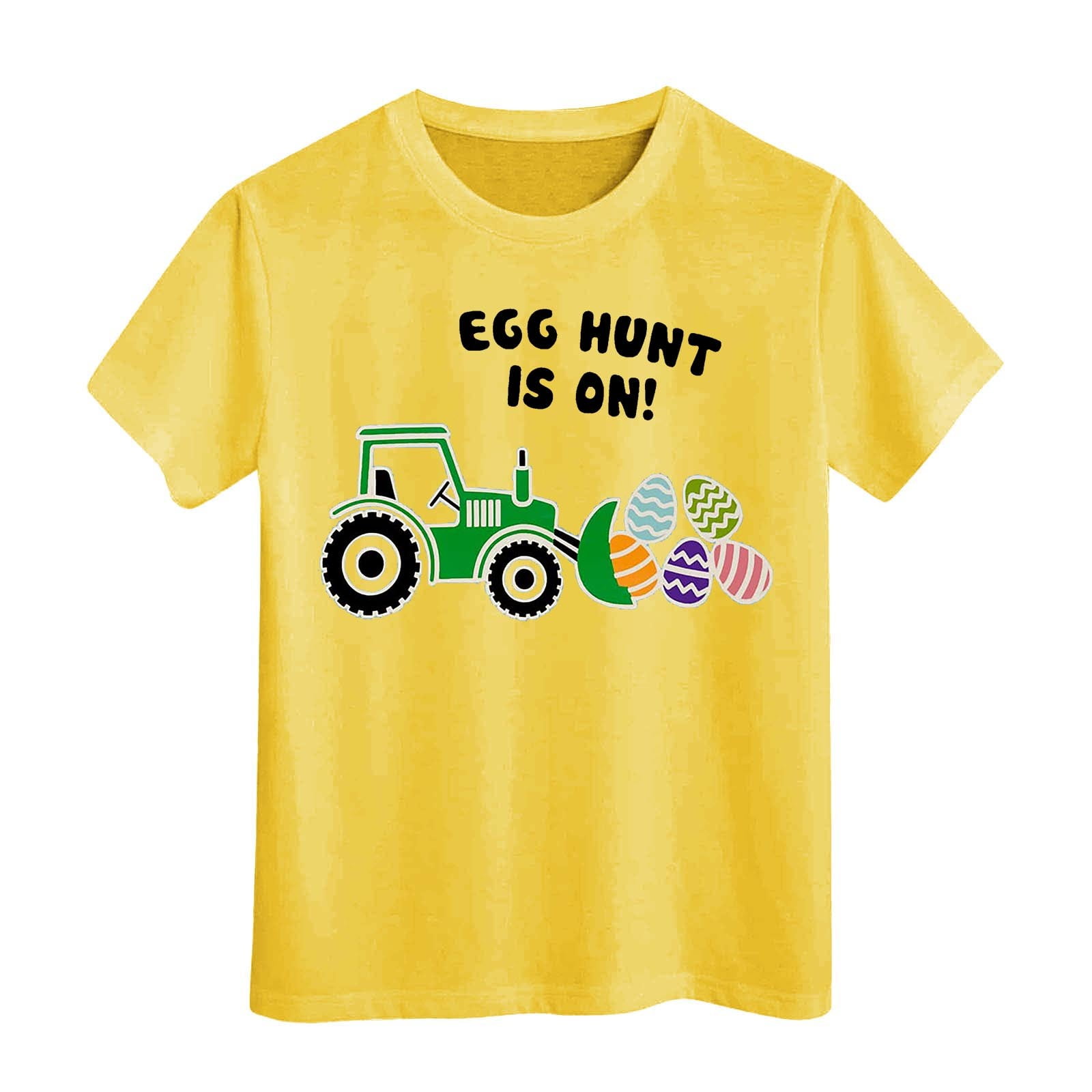 The Hunt Is On Easter Bunny Toddler T-Shirt - 100% Cotton Jersey Tee For Infants & Kids