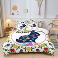 thumbnail image 1 of Easter Queen Comforter Set 3-Piece: Adorable Bunny & Egg Duvet Cover with 2 Standard Pillowcases | Spring Home Decor by PALIFEUR, 1 of 6