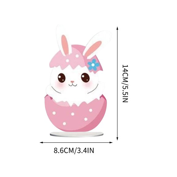 Easter Rabbit Acrylic Standee Decoration, Holiday Tabletop Display, Perfect for Home Party Decor and a Festive Gift