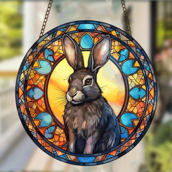 Easter Rabbit Acrylic Window Pendant Window Hangings Bedroom Window Background Wall Decoration Accessories,Easter Gifts