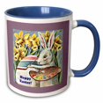 thumbnail image 1 of 3drose, Easter Rabbit Artist, 11oz Two-tone Blue Mug, 1 of 6
