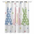 thumbnail image 1 of Easter Rabbit Blackout Curtains for Bedroom Living Room Darkening Curtains 54 Inch Long Pink Blue Green Bunny Spring Polka Dots Short Curtain for Small Window Treatment Grommet Drapes 42"x54"x2, 1 of 9