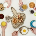 thumbnail image 1 of Easter Rabbit Charcuterie Board - Bunny Shaped Wooden Serving Platter with Divided Compartments, Holiday Serving Tray & Easter Centerpiece & Gift (Easter Bunny 1), 1 of 7
