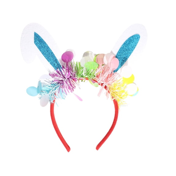 Easter Rabbit Ear Hairband Decoration For Cartoon Rabbit Easter Egg Colorful Strips Headwear For A Cartoon Party Theme Headband