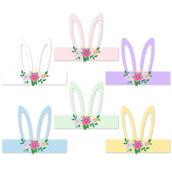 Easter Rabbit Ears Hat, Paper Photo Shoot Decoration for Kids Adults Seniors, Holiday Party Costume Accessory, Family Easter Celebration
