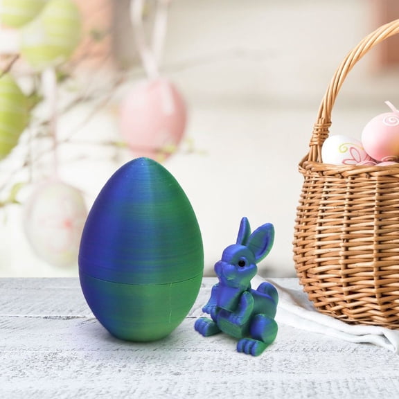 Easter Rabbit Egg Fidget, Cute Mystery Printed Bunny Design Easter Rabbit Egg Fidget, Easter Basket Stuffer Party Favor for Easter Party, Home Decor, Egg Hunt,Classroom Reward