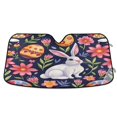 thumbnail image 1 of Easter Rabbit Egg Flowers Car Windshield Sun Shade Foldable Car Front Window Visor Heat and UV Protection 57x31.5, 1 of 8