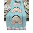 thumbnail image 1 of Easter Rabbit Egg Green Table Runner Country Decor Tableclothss for Dining Washable Table Cover Decoration, 1 of 5