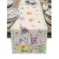 thumbnail image 1 of Easter Rabbit Eggs Table Runner Country Decor Tableclothss for Dining Table Decoration Table Cover, 1 of 6