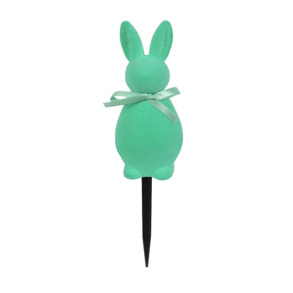 Easter Rabbit Flocked Garden Stakes with Soft Texture, Outdoor Yard Decorations for Spring Celebrations and Party Settings, Festive Rabbit Themed Decor for Lawn Display and Seasonal Outdoor Creation