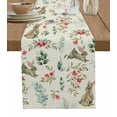 thumbnail image 1 of Easter Rabbit Flower Plant Leaf Easter Egg Table Runner For Kitchen Table Cover Home Decor Tablecloth 4/6 Pcs Placemats, 1 of 7