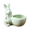 thumbnail image 1 of Easter Rabbit Flower Pots, Cute Bunny Shaped Ceramic Succulent Planter, Rustic Mini Plant Pot for Indoor Succulents & Cactus, Ideal for Easter & Spring Home Decor, 1 of 4