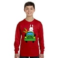 thumbnail image 1 of Easter Rabbit Green Car Long Sleeve Shirts for Kids - Youth XS S M L XL - Happy Easter Holiday Christian Tee for Boys for Girls, 1 of 2