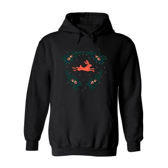 Easter Rabbit In A Wreath Hoodie Women -Image by Shutterstock, Female Large