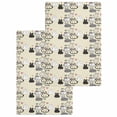 thumbnail image 1 of Easter Rabbit Kitchen Dish Towels for Drying Dishes Set of 2, Cartoon Cute Bunny Sketch on Yellow Waffle Weave Microfiber Hand Tea Bathroom Towels Quick Dry & Absorbent Towel 15.7x23.6, 1 of 7