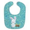 thumbnail image 1 of Easter Rabbit Paisley Blue Baby Bib, 1 of 1